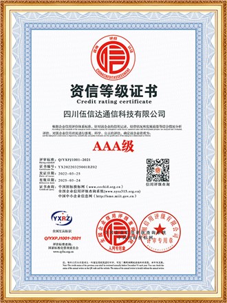 資信等級(jí)證書